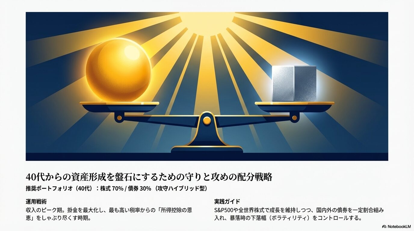 40代からの資産形成を盤石にするための守りと攻めの配分戦略