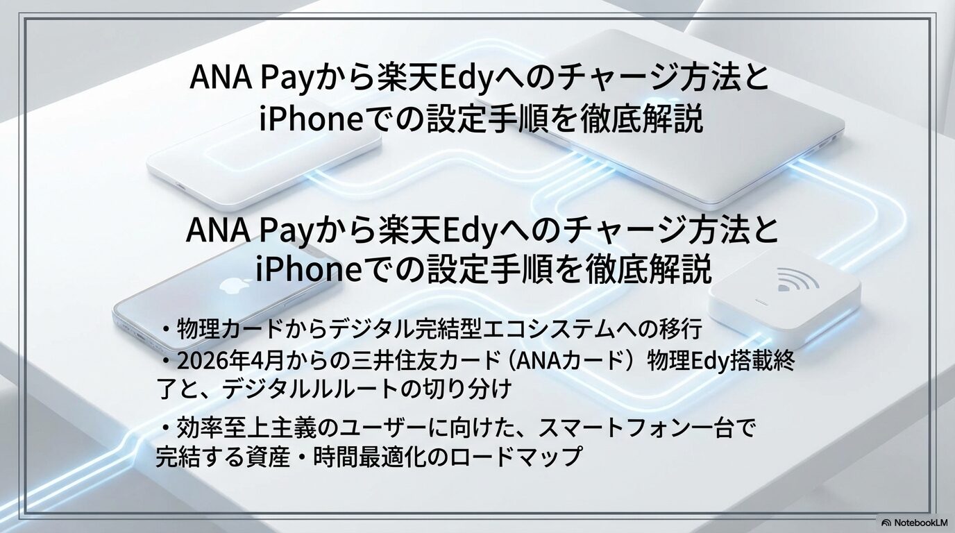 ANA Payから楽天Edyへのチャージ方法とiPhoneでの設定手順を徹底解説