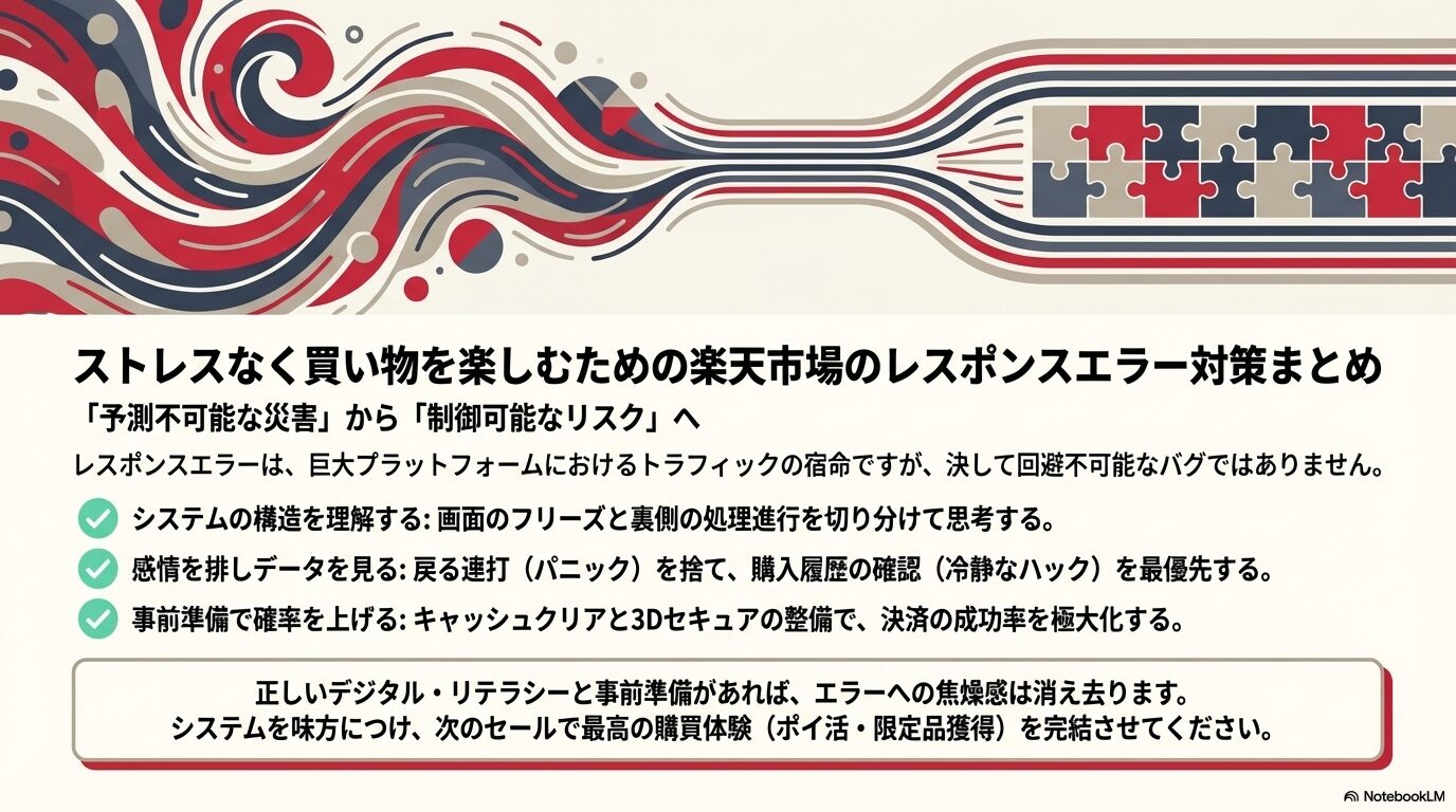 ストレスなく買い物を楽しむための楽天市場のレスポンスエラー対策まとめ