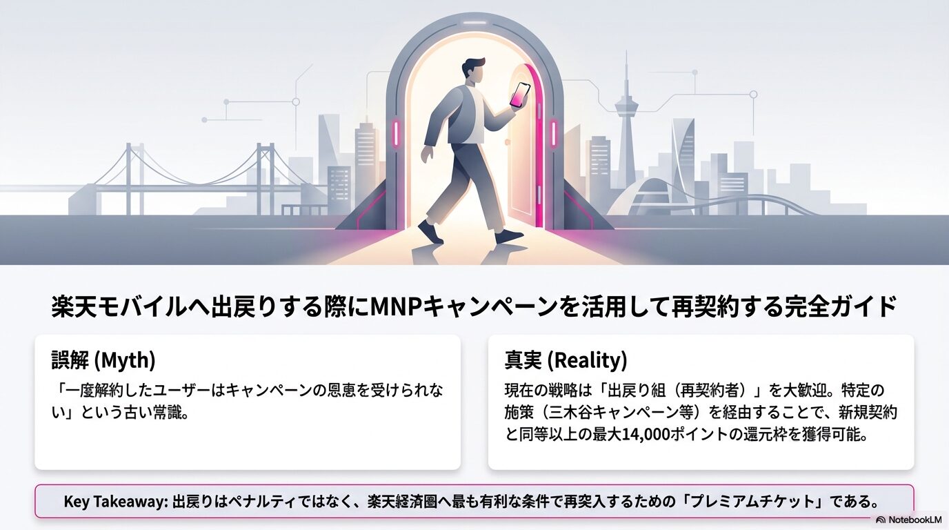 楽天モバイルへ出戻りする際にMNPキャンペーンを活用して再契約する完全ガイド