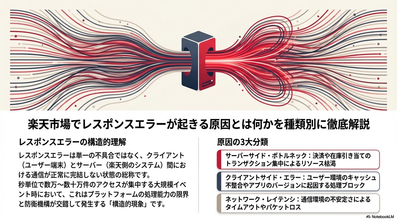 楽天市場でレスポンスエラーが起きる原因とは何かを種類別に徹底解説