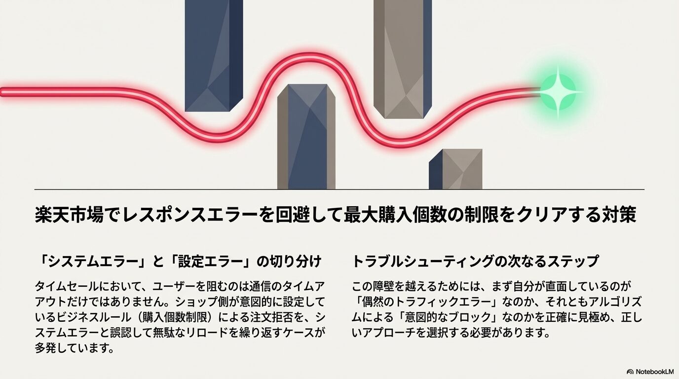 楽天市場でレスポンスエラーを回避して最大購入個数の制限をクリアする対策