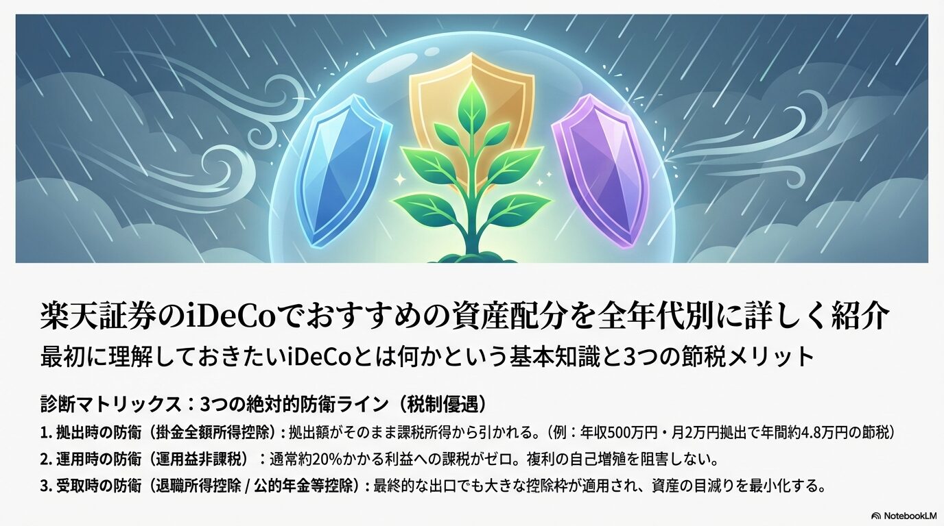 楽天証券のiDeCoでおすすめの資産配分を全年代別に詳しく紹介