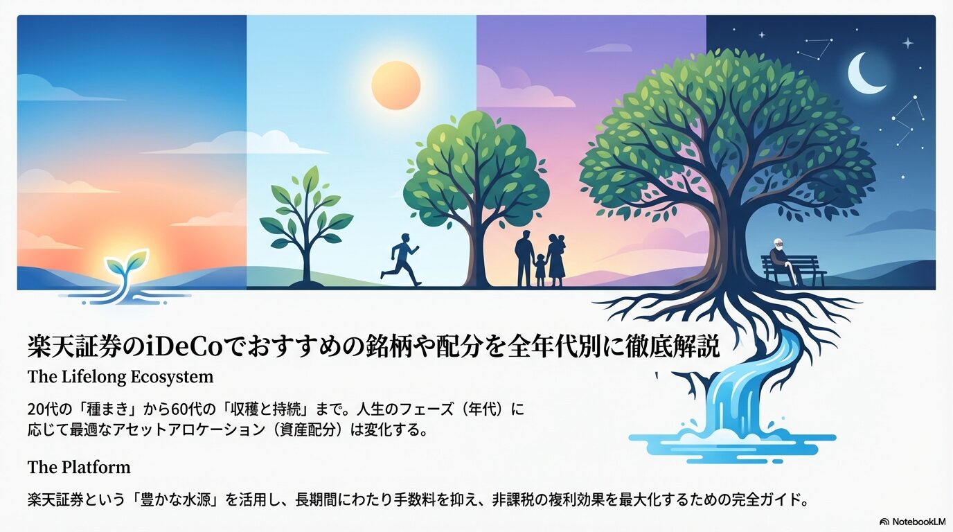 楽天証券のiDeCoでおすすめの銘柄や配分を全年代別に徹底解説