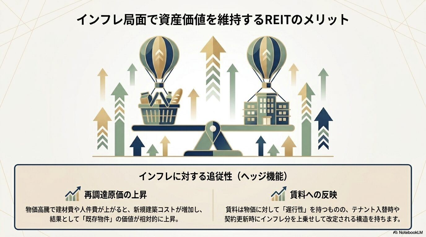 インフレ局面で資産価値を維持するREITのメリット