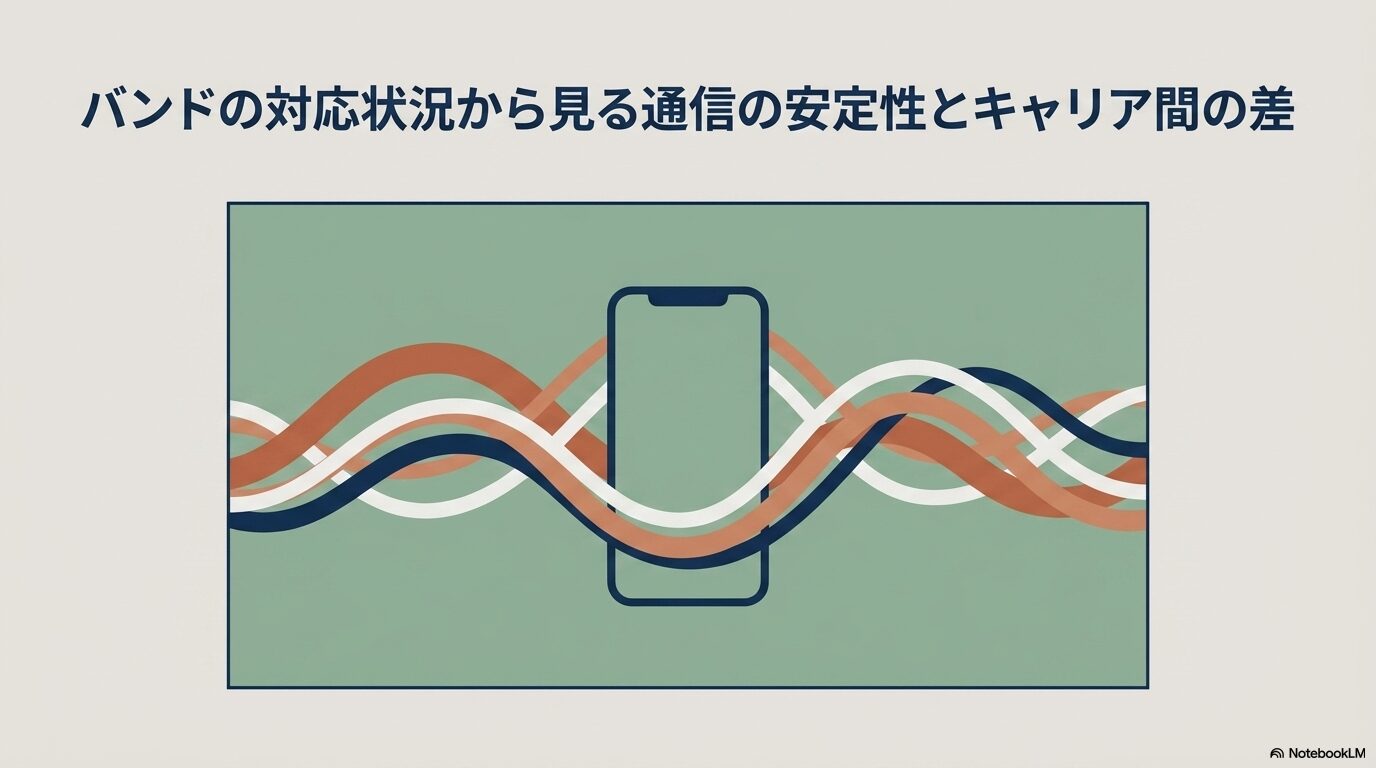 バンドの対応状況から見る通信の安定性とキャリア間の差
