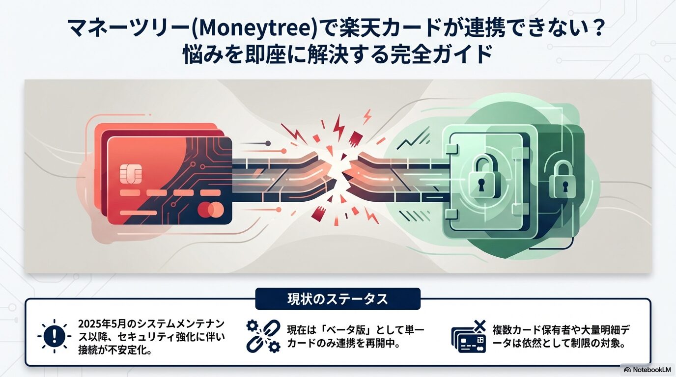 マネーツリー(Moneytree)で楽天カードが連携できない？悩みを即座に解決する完全ガイド