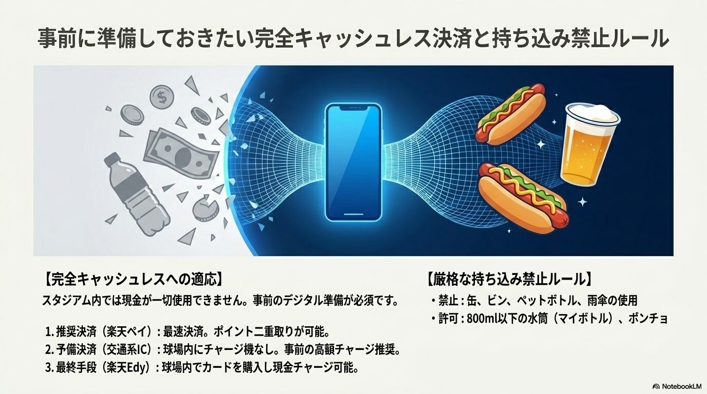 事前に準備しておきたい完全キャッシュレス決済と持ち込み禁止ルール