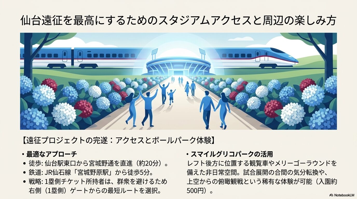 仙台遠征を最高にするためのスタジアムアクセスと周辺の楽しみ方
