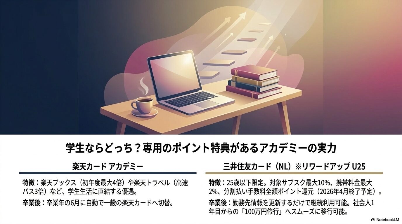 学生ならどっち？専用のポイント特典があるアカデミーの実力
