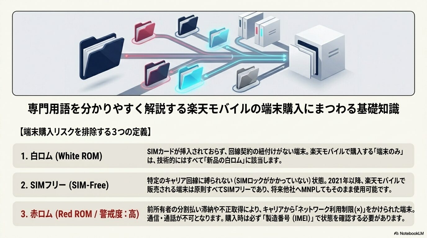 専門用語を分かりやすく解説する楽天モバイルの端末購入にまつわる基礎知識