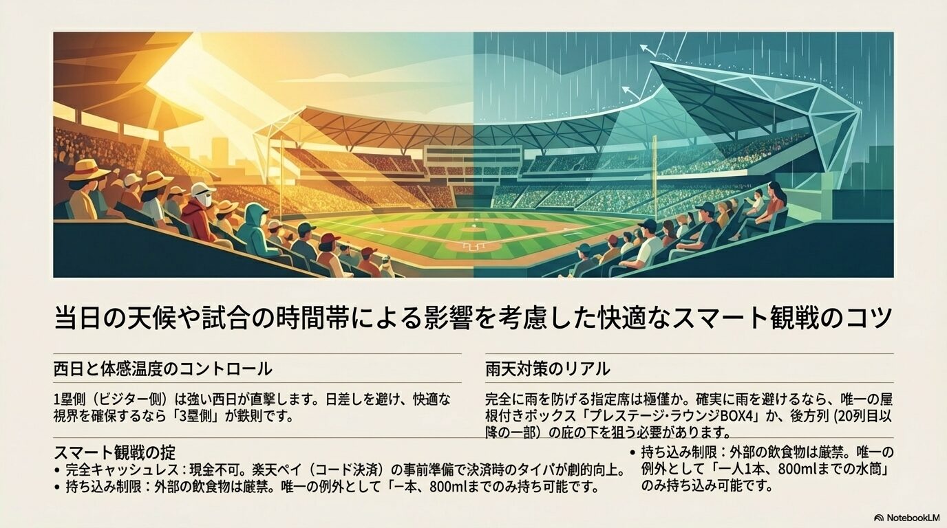 当日の天候や試合の時間帯による影響を考慮した快適なスマート観戦のコツ