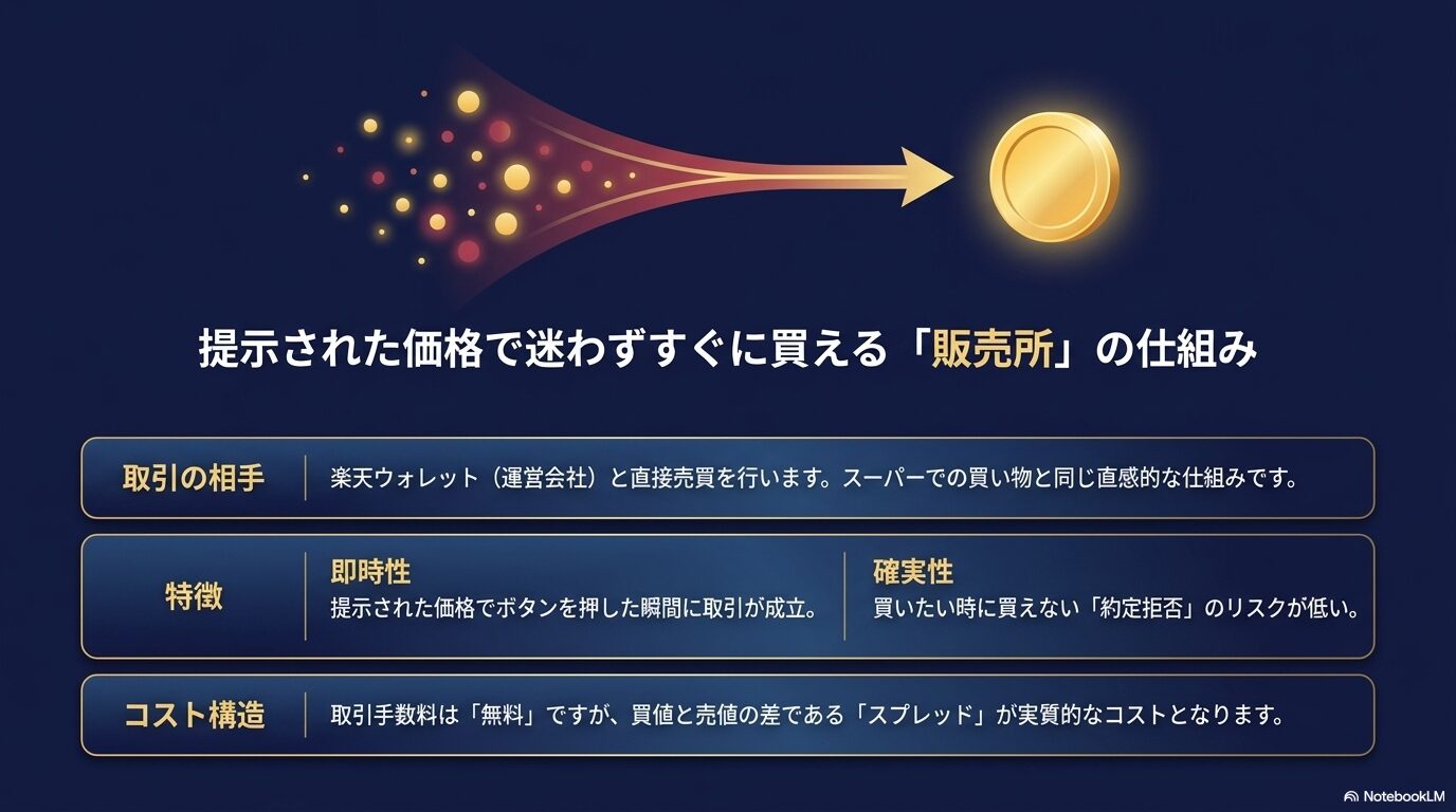 提示された価格で迷わずすぐに買える販売所の仕組みと特徴
