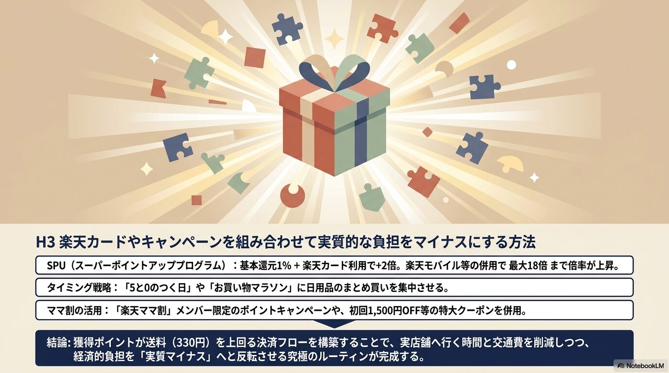 楽天カードやキャンペーンを組み合わせて実質的な負担をマイナスにする方法