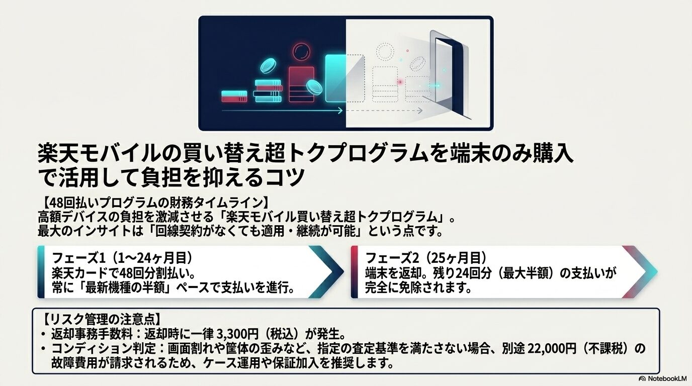 楽天モバイルの買い替え超トクプログラムを端末のみ購入で活用して負担を抑えるコツ