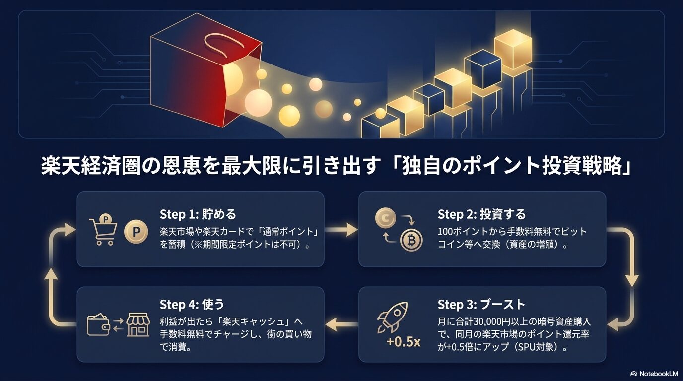 楽天経済圏の恩恵を最大限に引き出すための独自のポイント投資戦略