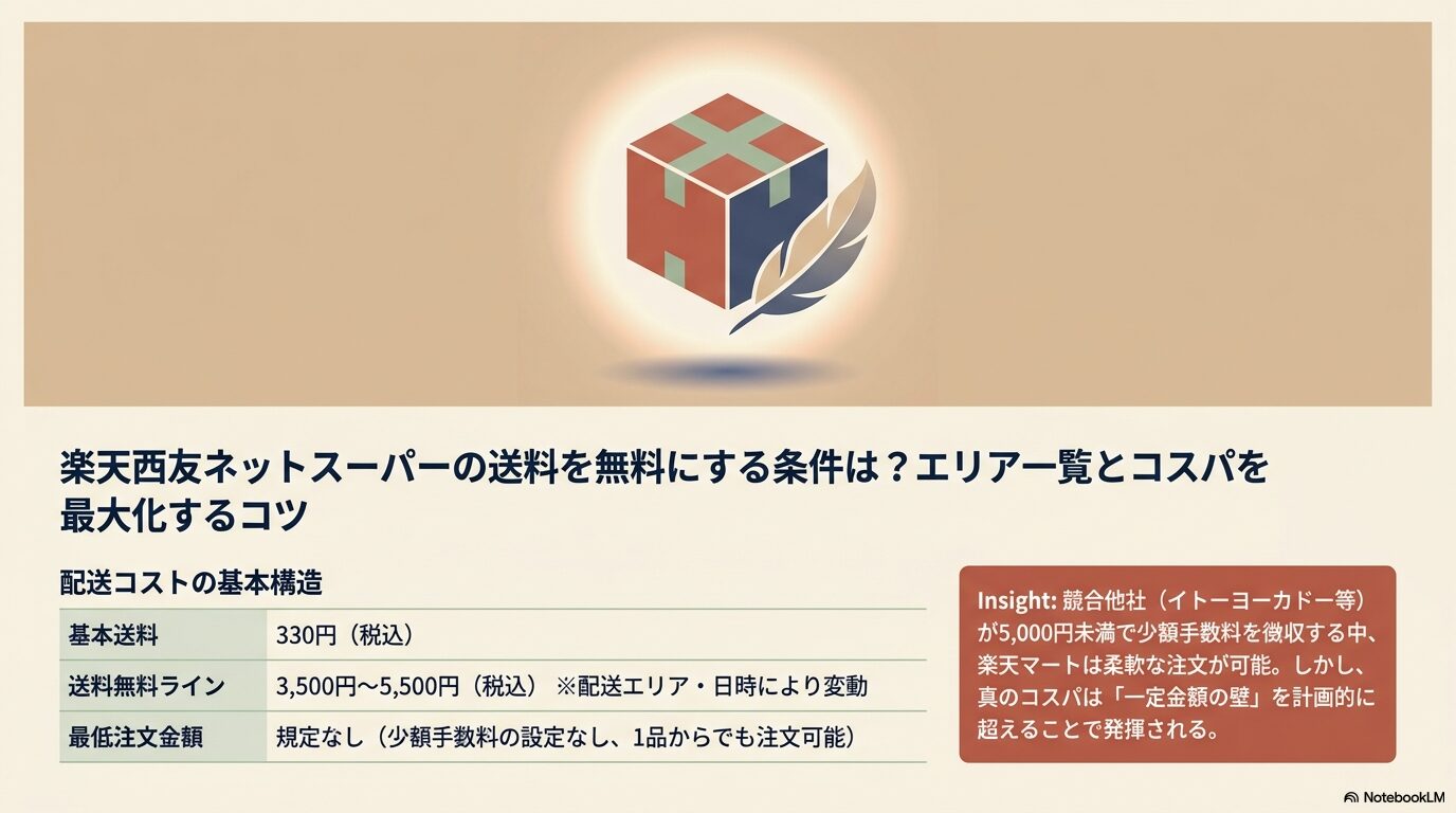 楽天西友ネットスーパーの送料を無料にする条件は？エリア一覧とコスパを最大化するコツ