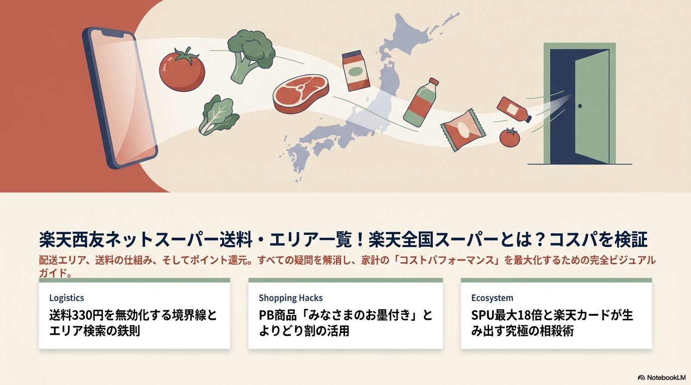 楽天西友ネットスーパー送料・エリア一覧！楽天全国スーパーとは？コスパを検証