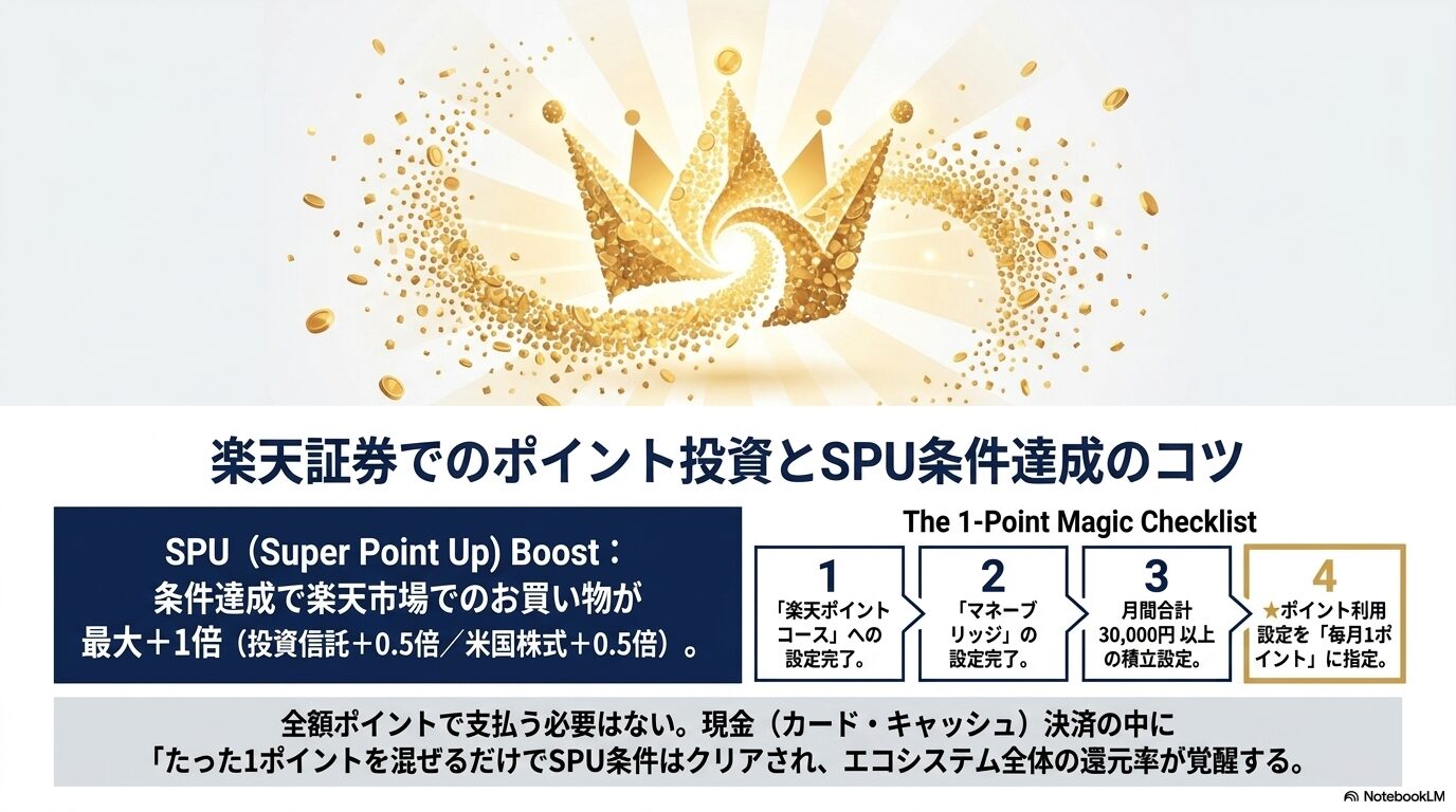 楽天証券でのポイント投資とSPU条件達成のコツ