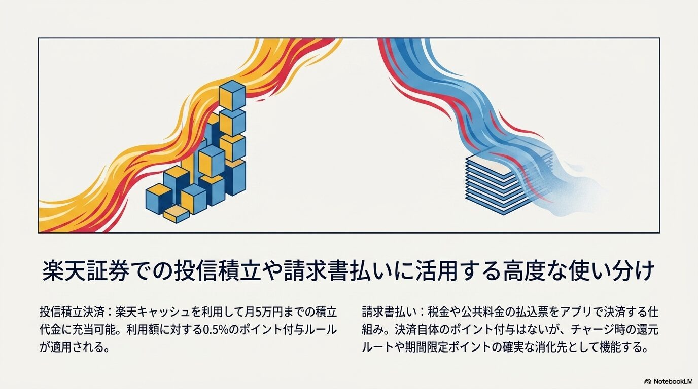 楽天証券での投信積立や請求書払いに活用する高度な使い分け