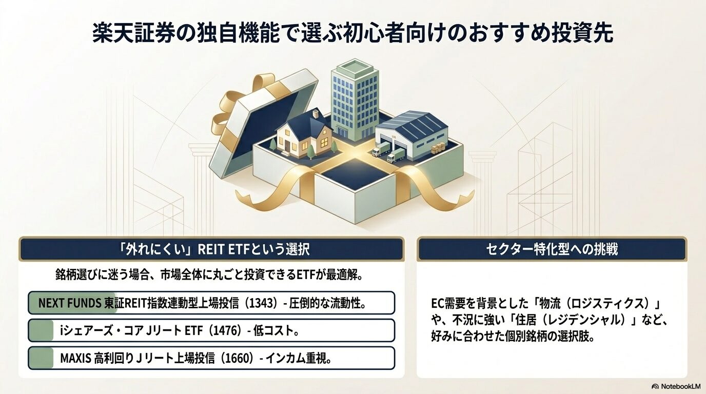楽天証券の独自機能で選ぶ初心者向けのおすすめ投資先