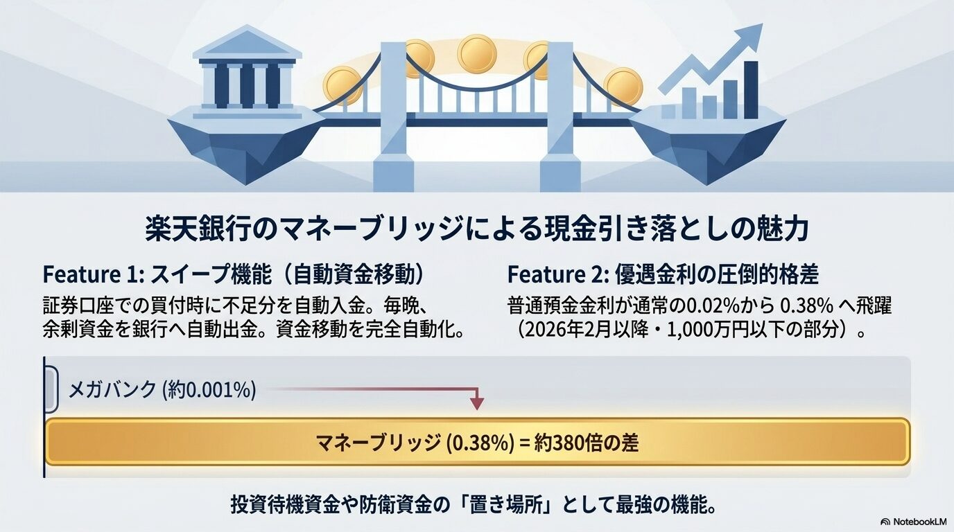 楽天銀行のマネーブリッジによる現金引き落としの魅力