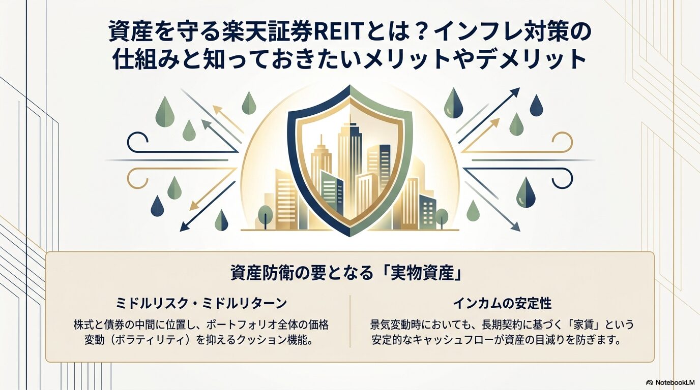 資産を守る楽天証券REITとは？インフレ対策の仕組みと知っておきたいメリットやデメリット