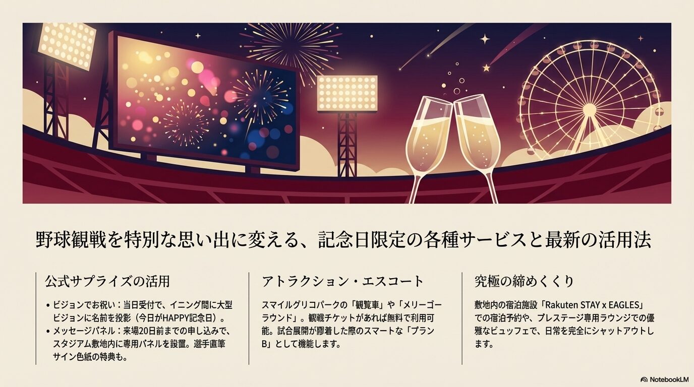 野球観戦を特別な思い出に変える、記念日限定の各種サービスと最新の活用法
