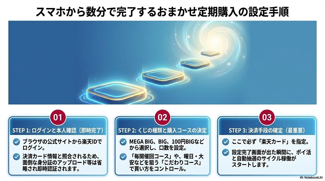 スマホから数分で完了するおまかせ定期購入の設定手順