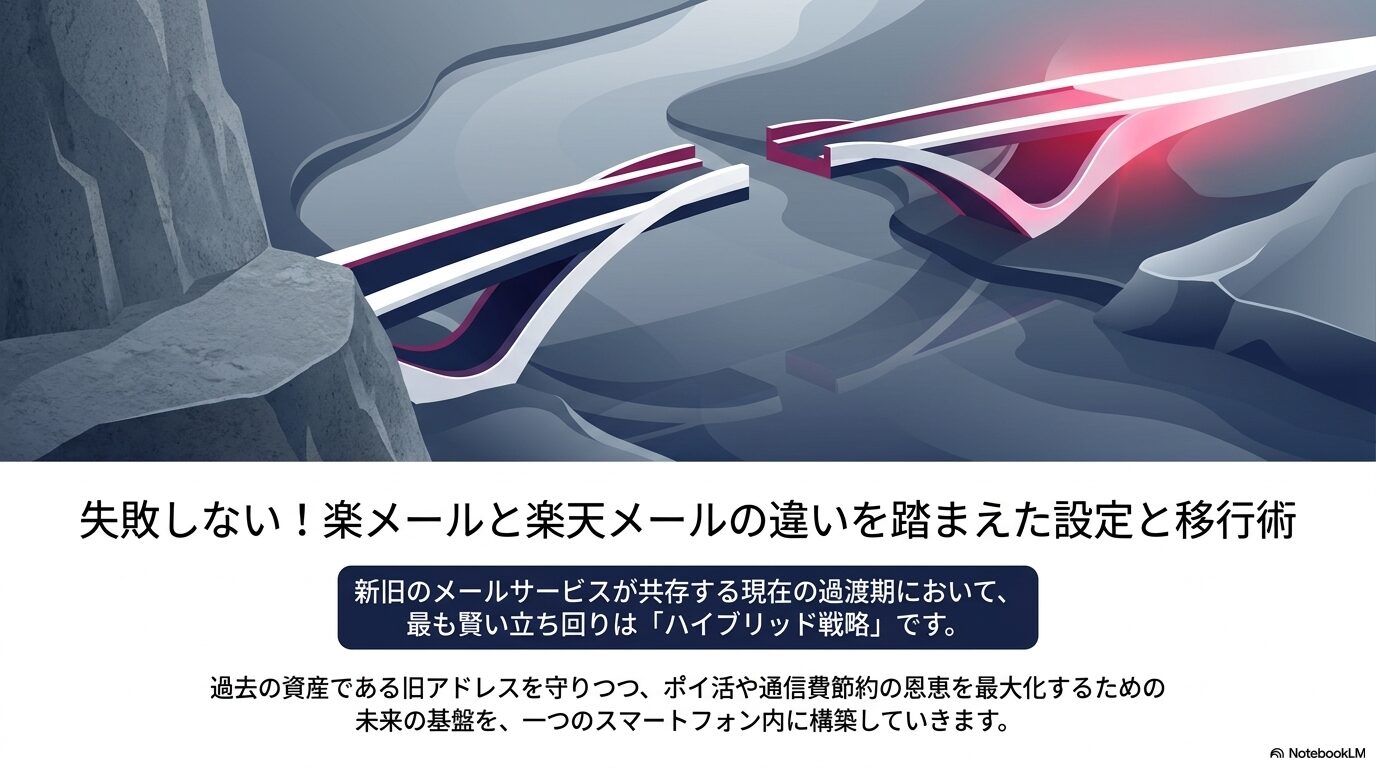 失敗しない!楽メールと楽天メールの違いを踏まえた設定と移行術