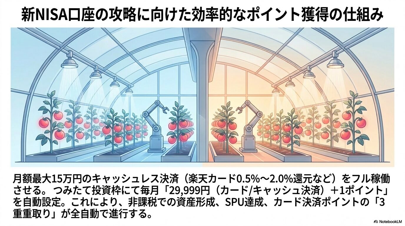新NISA口座の攻略に向けた効率的なポイント獲得の仕組み