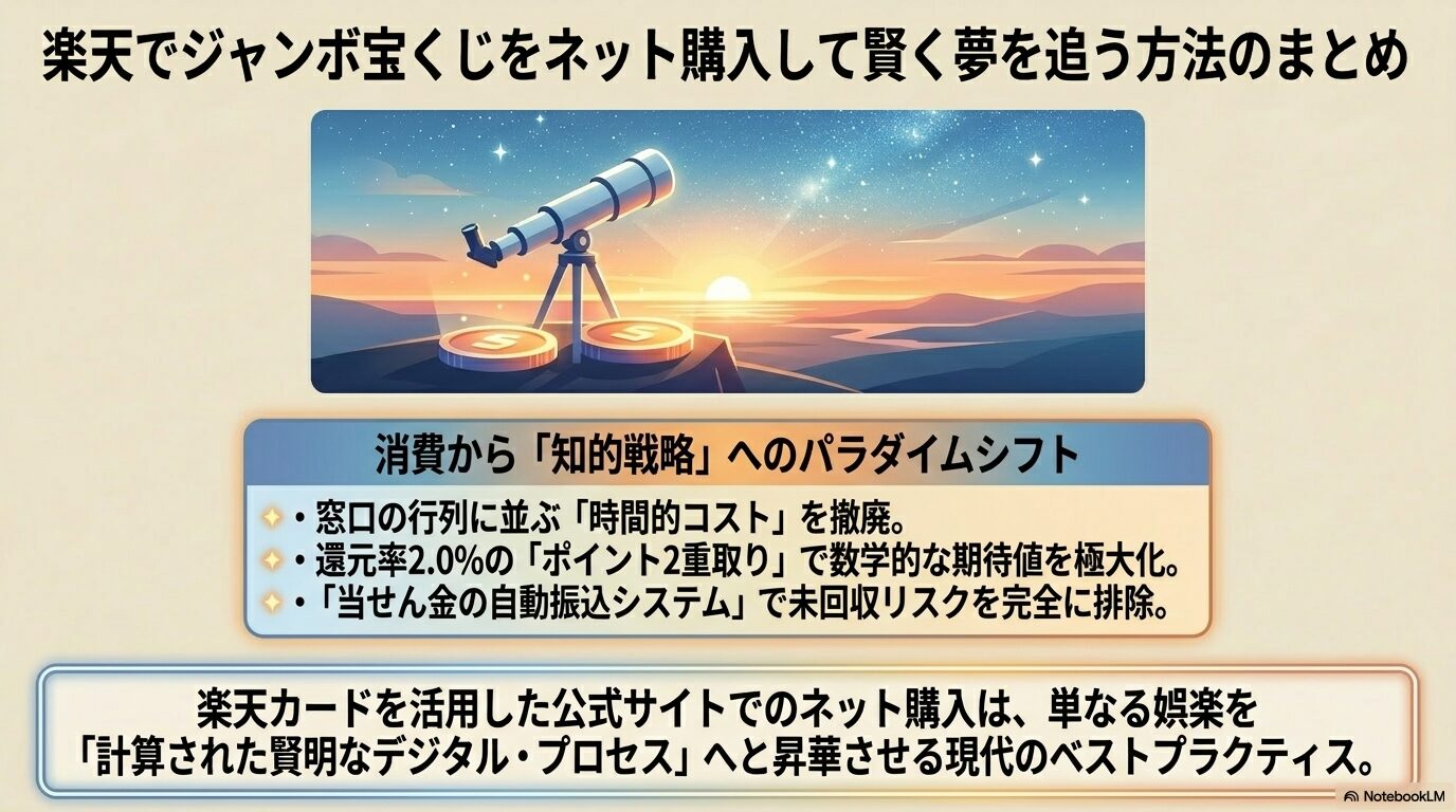 楽天でジャンボ宝くじをネット購入して賢く夢を追う方法のまとめ