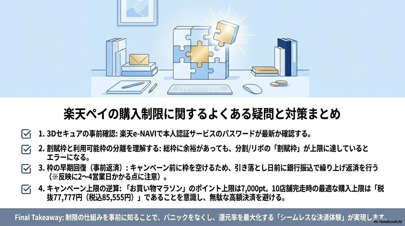 楽天ペイの購入制限に関するよくある疑問と対策まとめ