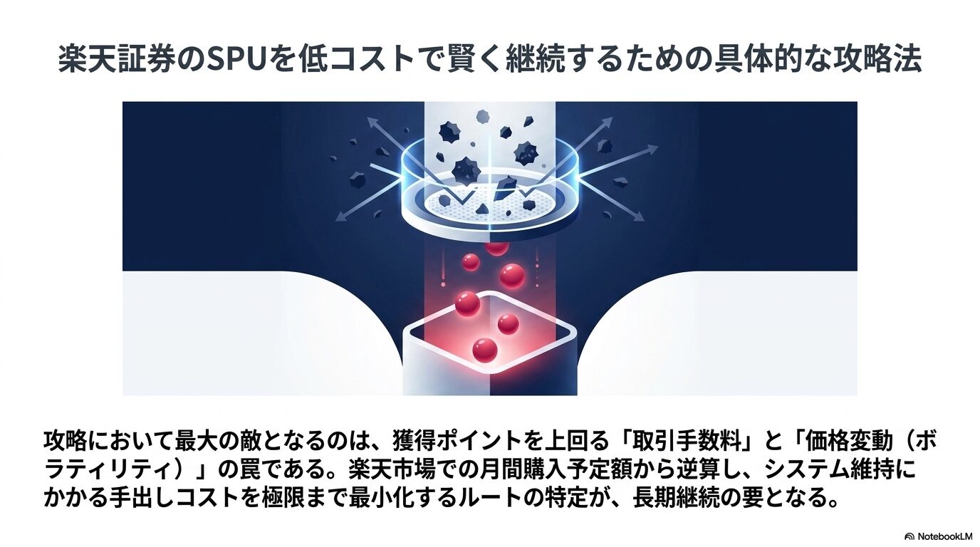 楽天証券のSPUを低コストで賢く継続するための具体的な攻略法