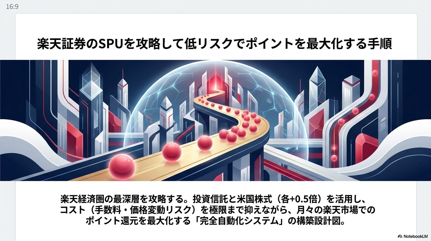 楽天証券のSPUを攻略して低リスクでポイントを最大化する手順