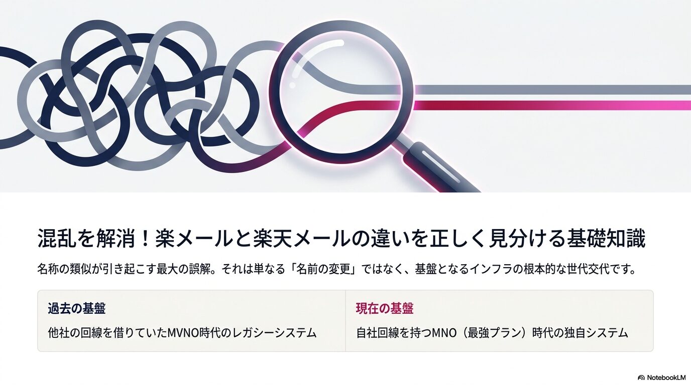 混乱を解消!楽メールと楽天メールの違いを正しく見分ける基礎知識