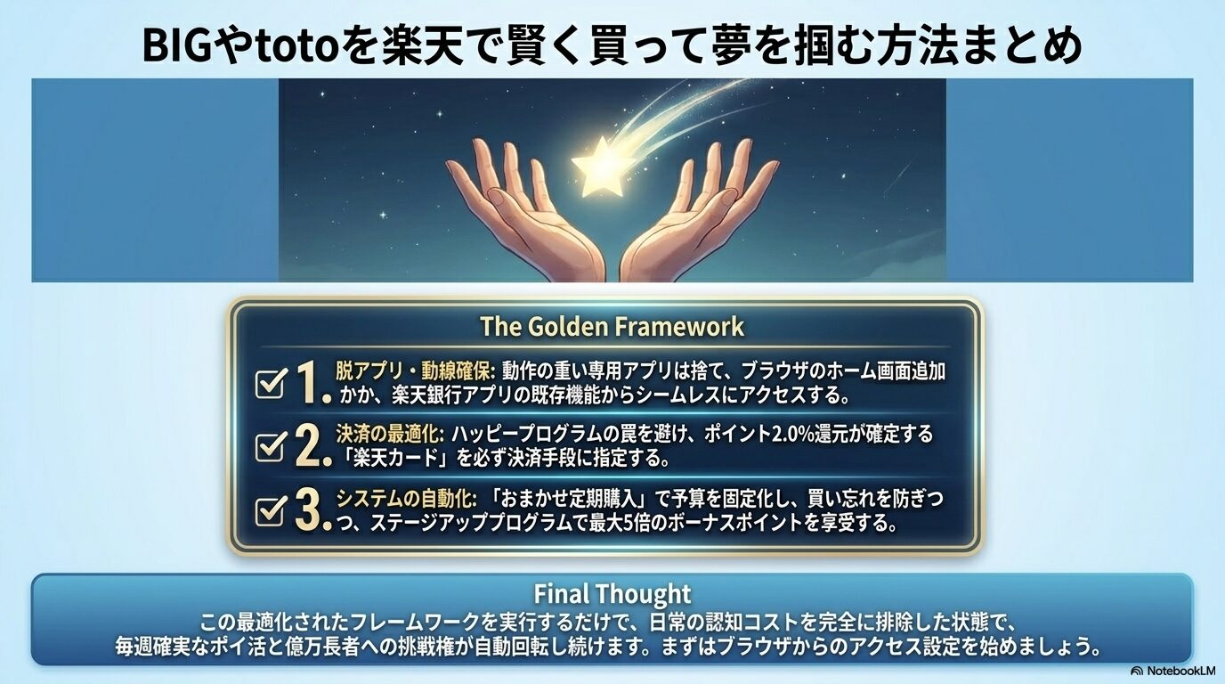 BIGやtotoを楽天で賢く買って夢を掴む方法まとめ