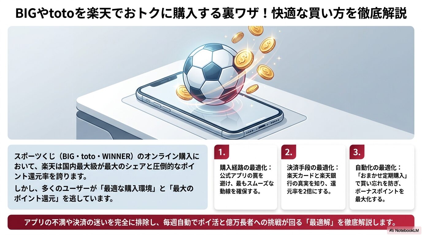 BIGやtotoを楽天でおトクに購入する裏ワザ！快適な買い方を徹底解説