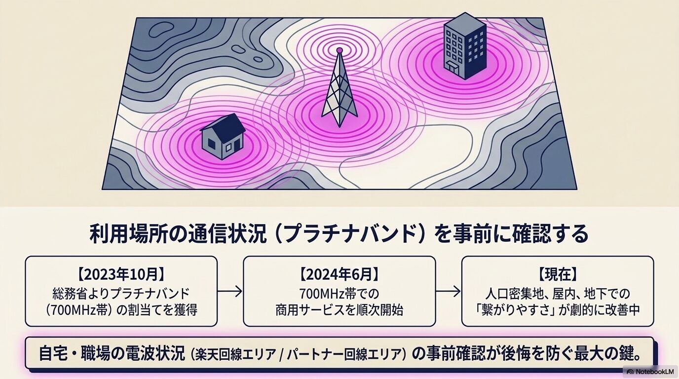 利用場所の通信状況を事前に確認する