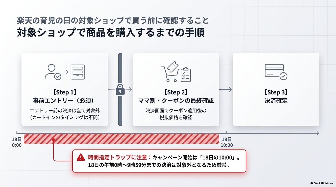 楽天の育児の日の対象ショップで買う前に確認すること