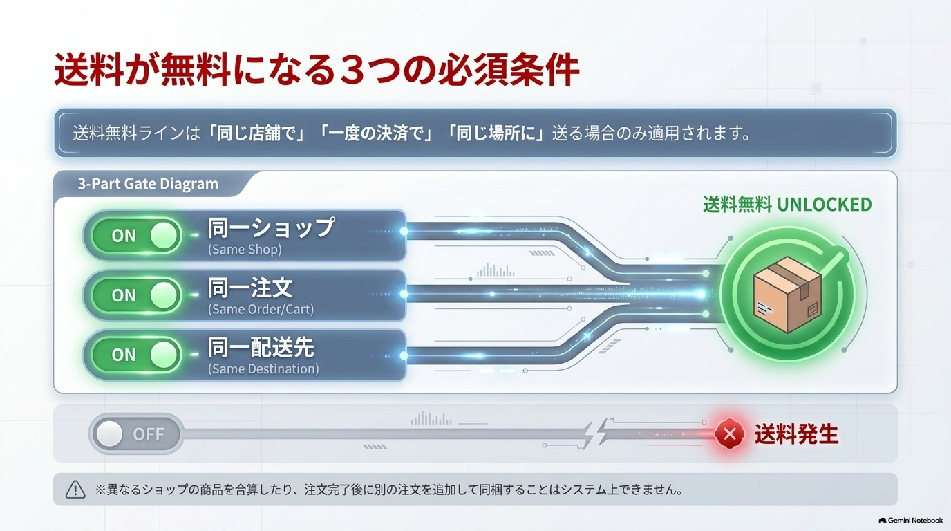 楽天の送料無料ラインの対象と適用条件を確認する