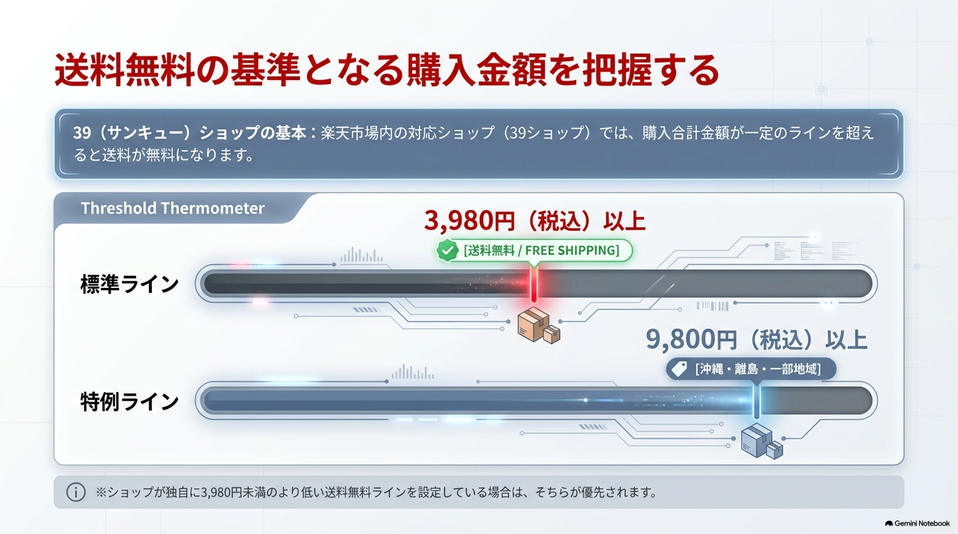 楽天市場の送料無料ラインとは?基本の仕組みを確認