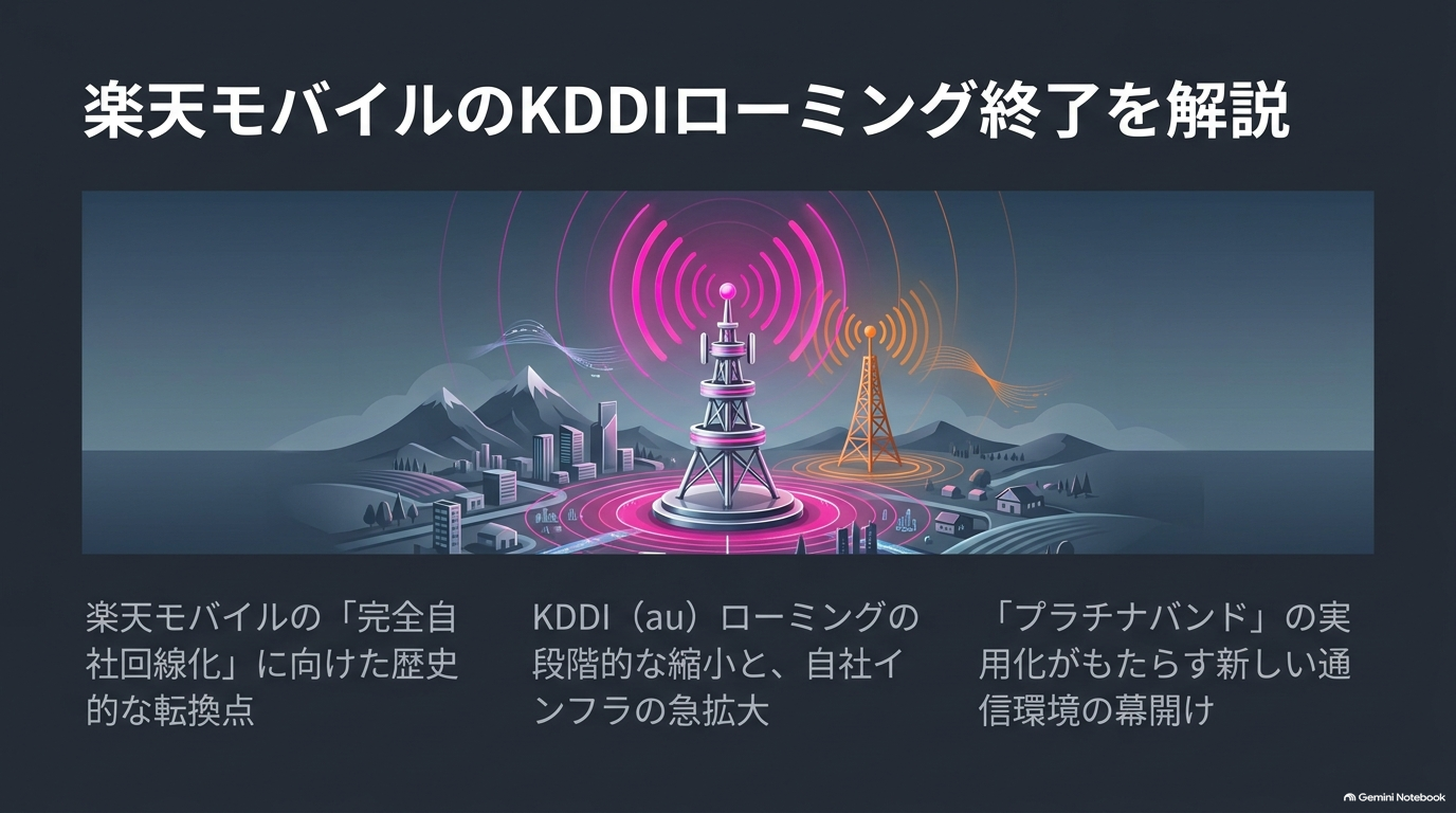 楽天モバイルのKDDIローミング終了を解説