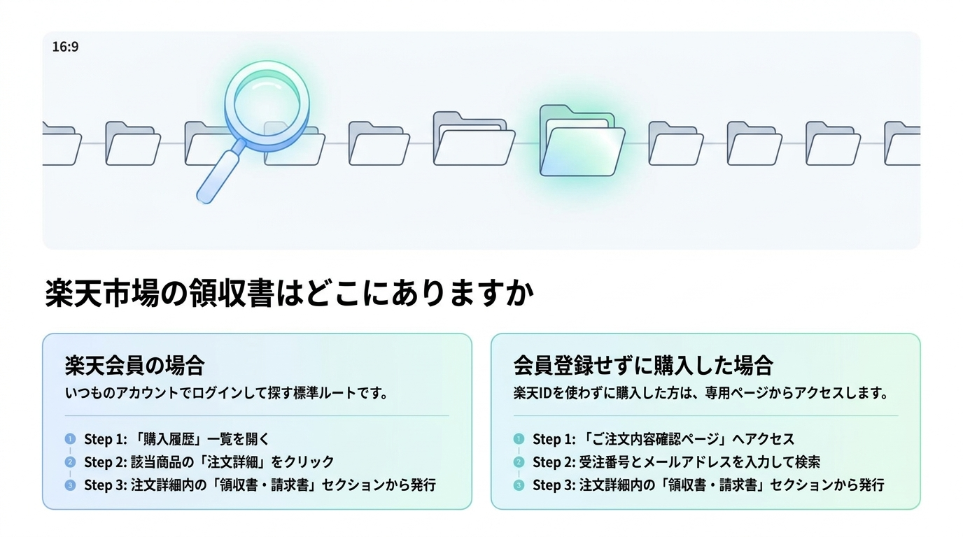 楽天市場の領収書はどこにありますか